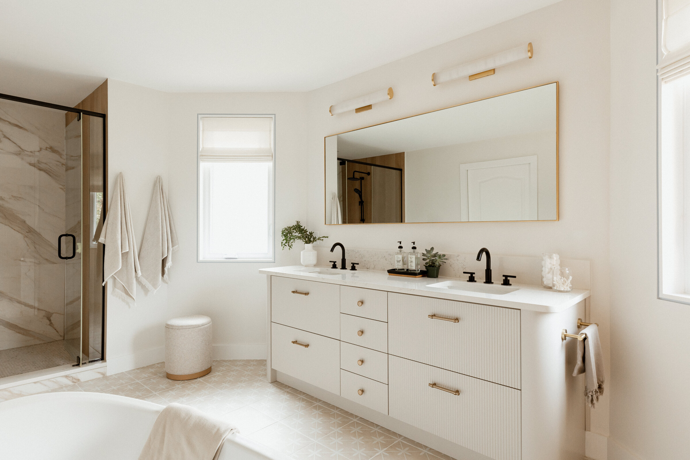 Echo Drive bathroom with a double vanity